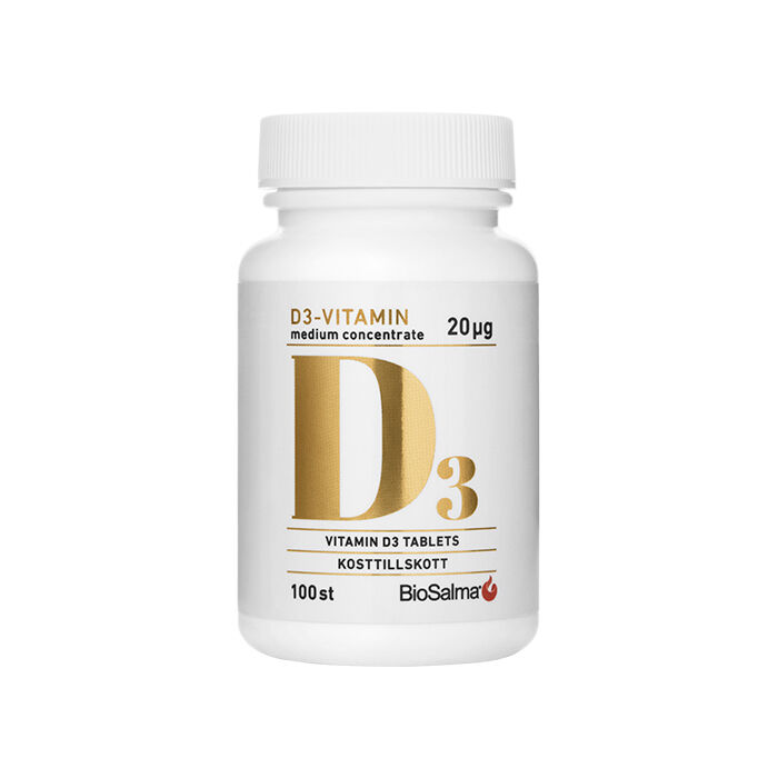 D3 vitamin medium koncentrat 20 &micro;g 100 stk