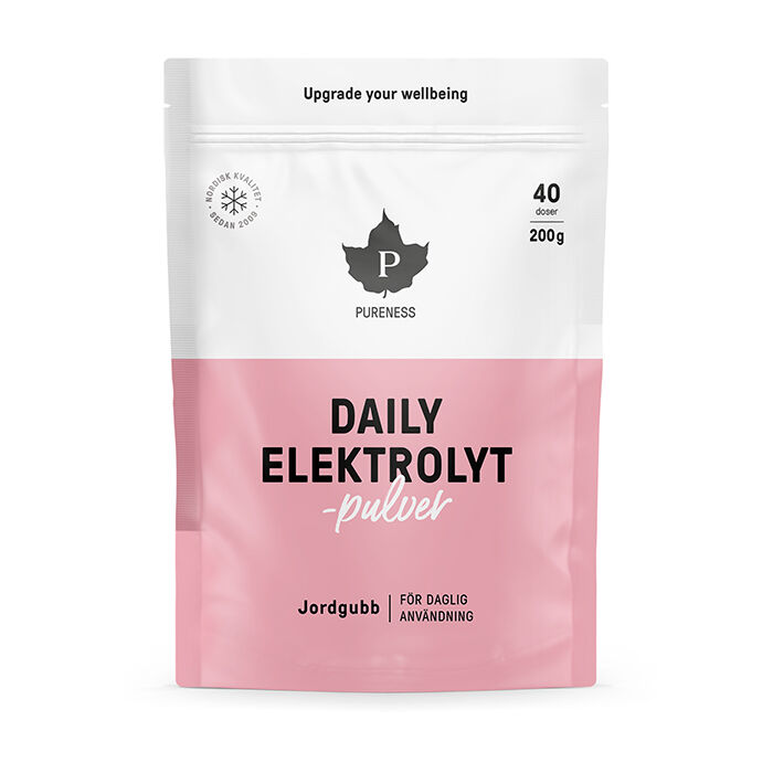 Daily Elektrolytpulver Jordb&aelig;r 200 g