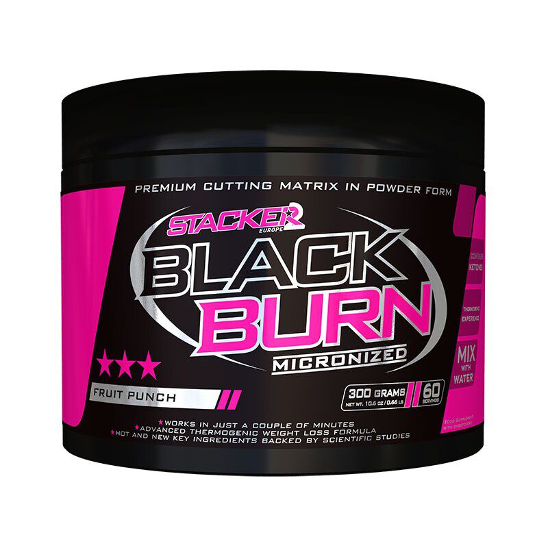 Black Burn Micronized Fat Burner 300 g Frugt Punch Fruit Punch