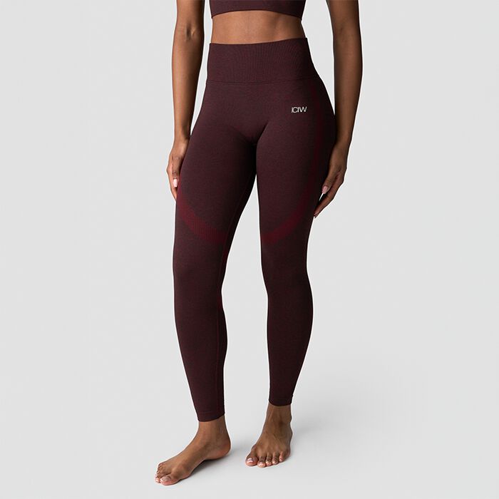 Soft Seamless Tights, Burgundy Melange