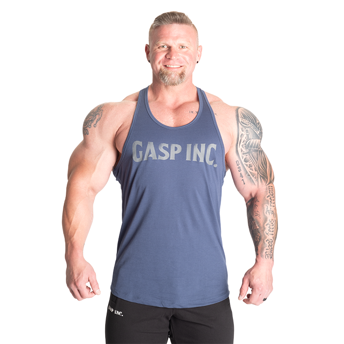 Essential T-Back Top Lysebl&aring;