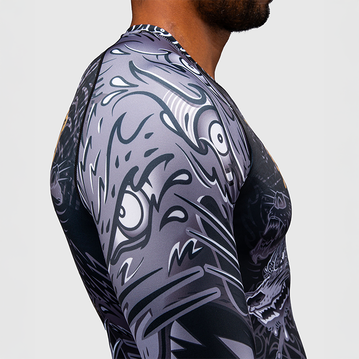 Venum Wolf Atak Rashguard Lang&aelig;rmet Sort Gr&aring;