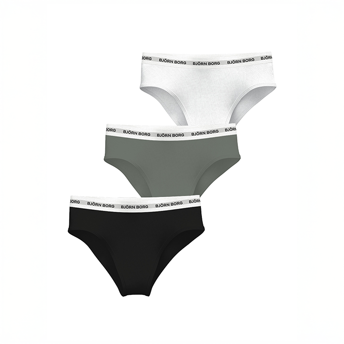 Logo High Waist Brief 3‑pak Multipack