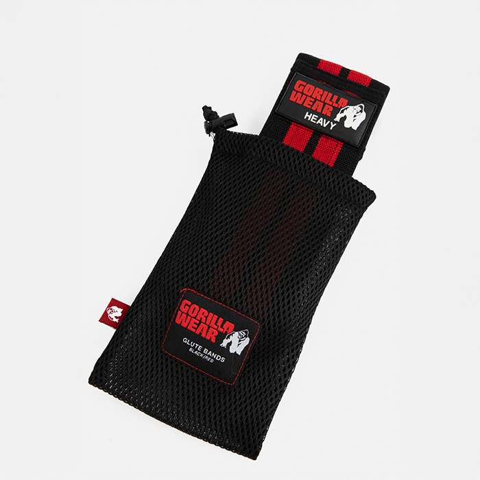 Glute band 3-pack Sort R&oslash;d Gr&aring;