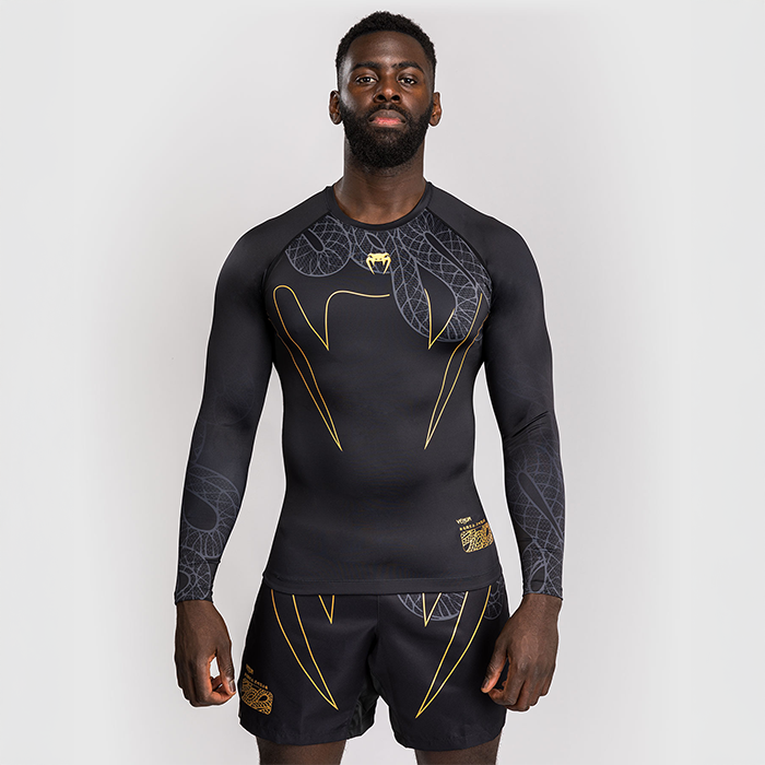 Serpenti Rashguard Lang&aelig;rmet Sort S&oslash;lv Guld