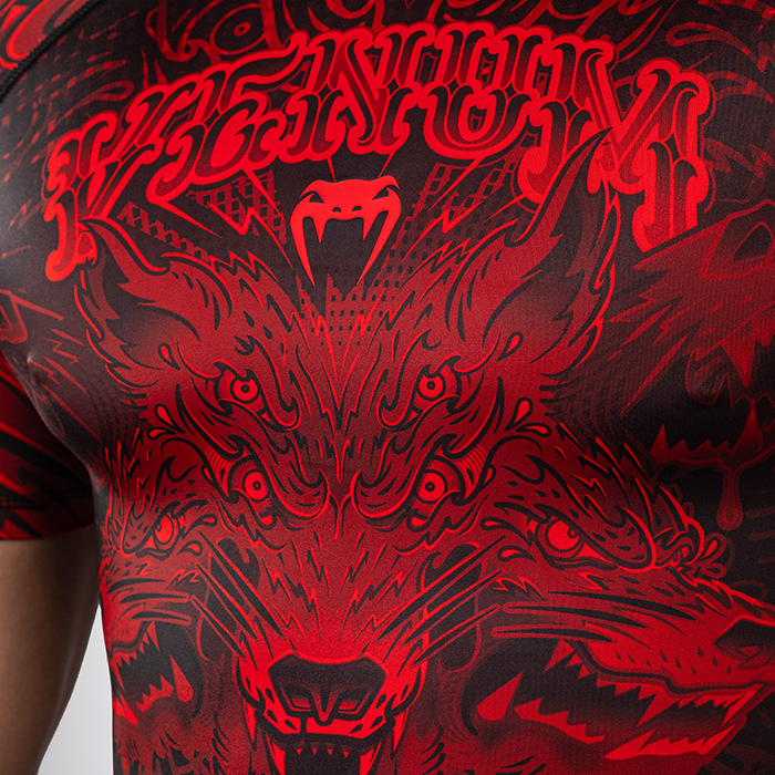 Venum Wolf Atak Rashguard Kort&aelig;rmet Sort R&oslash;d