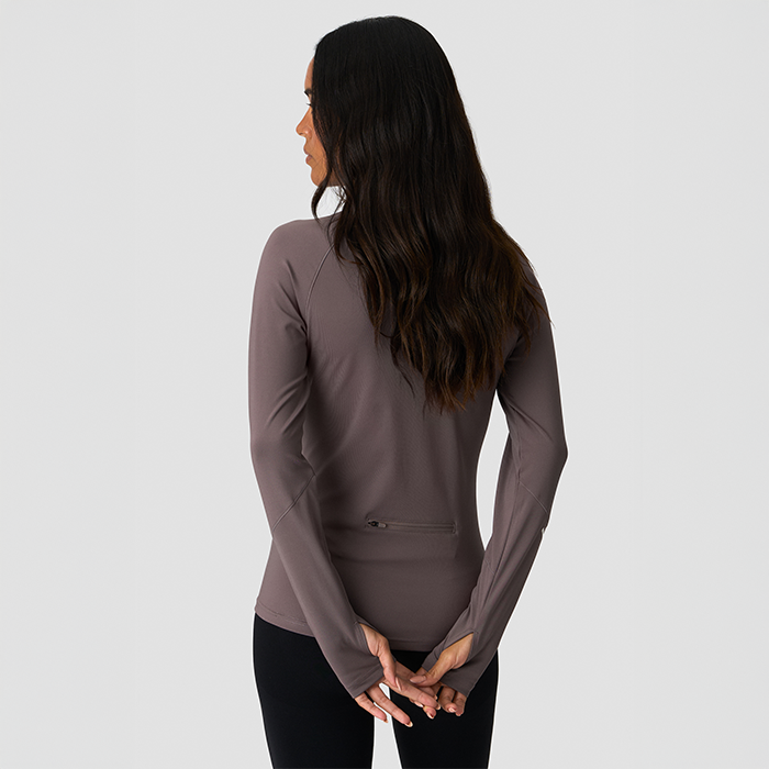 Everyday Lang&aelig;rmet Stribet 1/4 Zip Brun