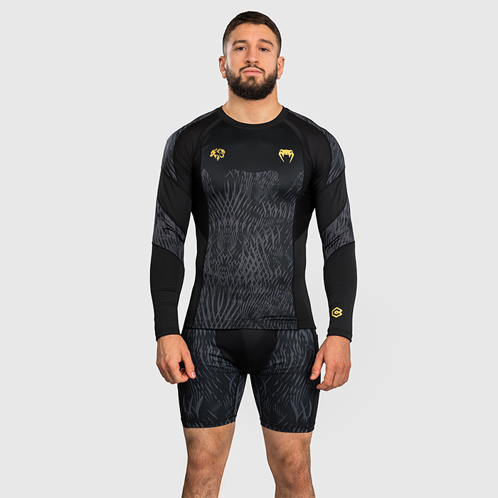 Venum X Chimaev Wild Borz Rashguard Lang&aelig;rmet Sort Gr&aring;