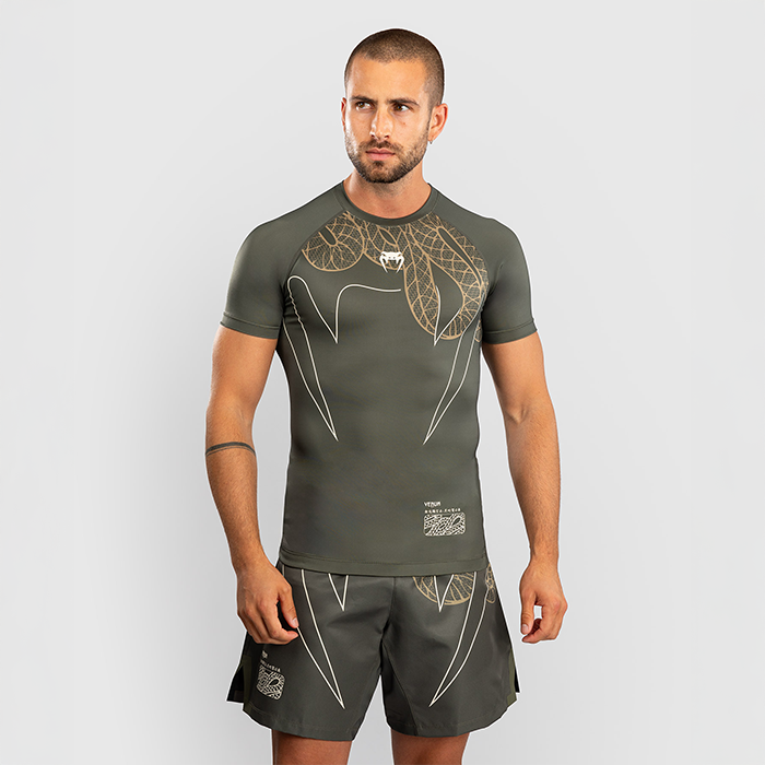Serpenti Rashguard Kort&aelig;rmet Khaki Bronze Ivory
