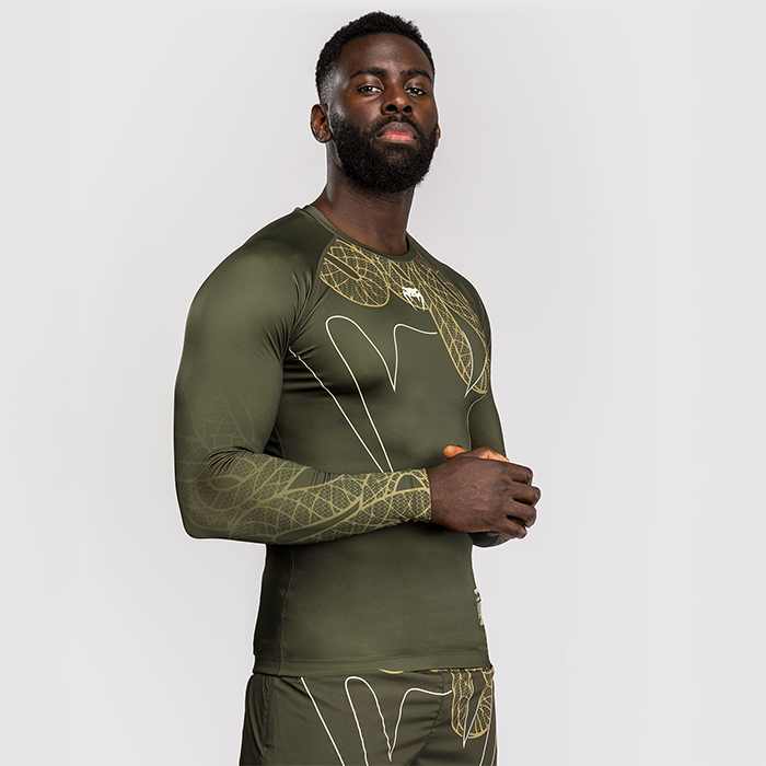 Serpenti Rashguard Lang&aelig;rmet Khaki Bronze Ivory