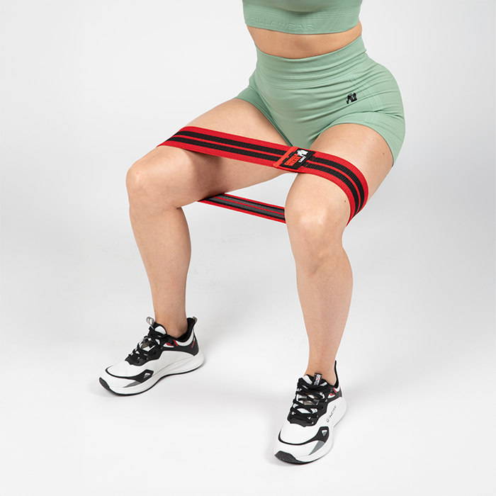 Glute band 3-pack Sort R&oslash;d Gr&aring;