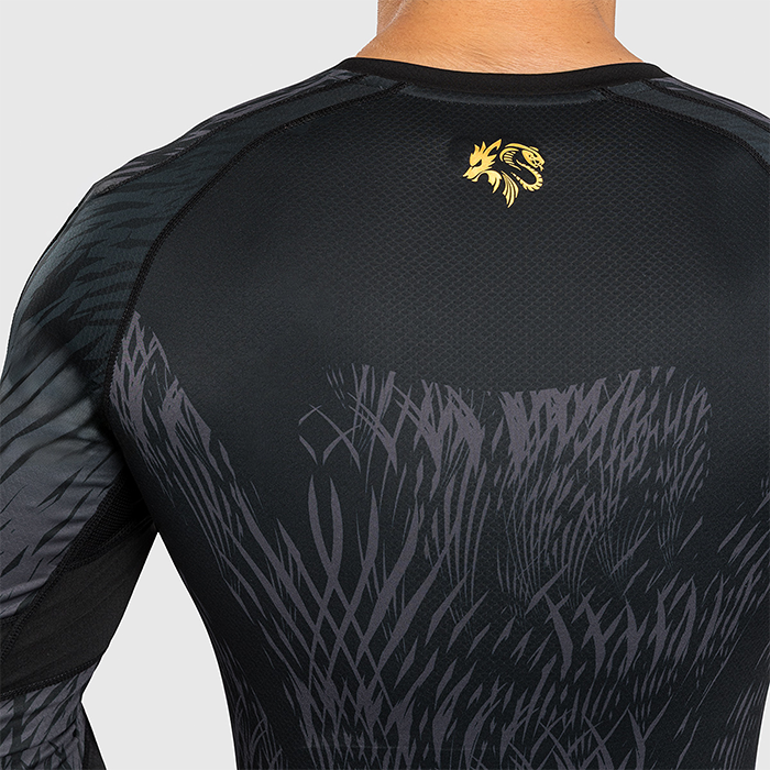 Venum X Chimaev Wild Borz Rashguard Lang&aelig;rmet Sort Gr&aring;