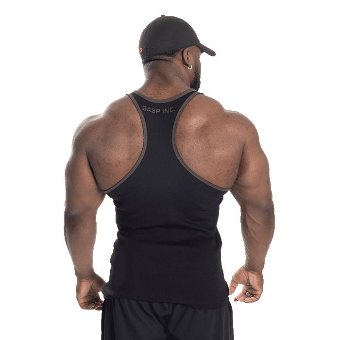 Ribbed T-back, Black