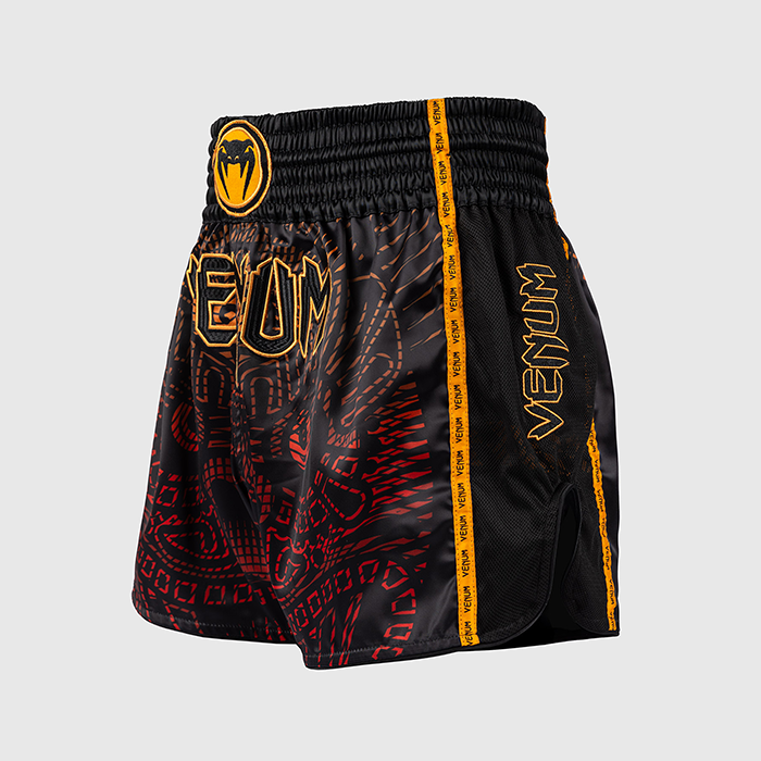 Venum Quetzal Fury Muay Thai Shorts Sort R&oslash;d Orange