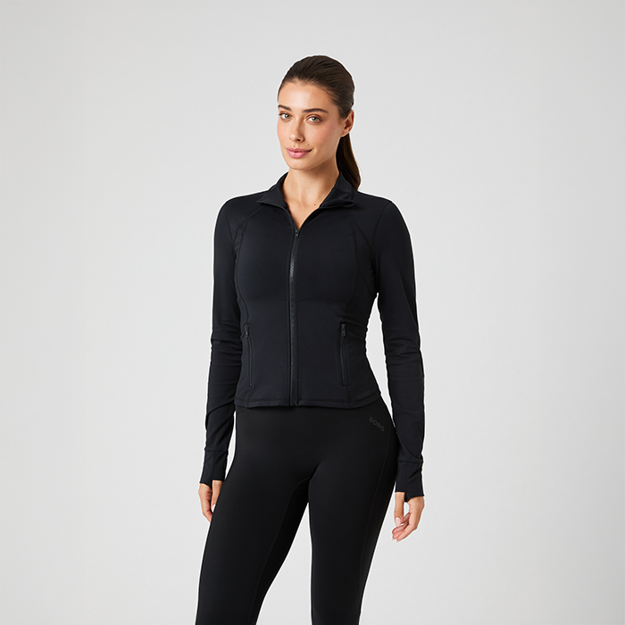 Borg Soft Zip Tr&oslash;je Sort
