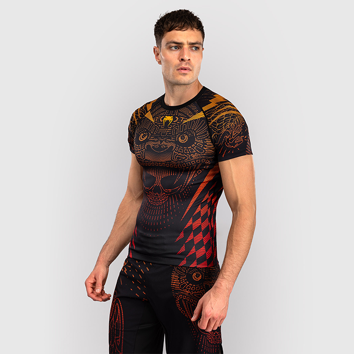 Venum Quetzal Fury Rashguard Sort R&oslash;d Orange