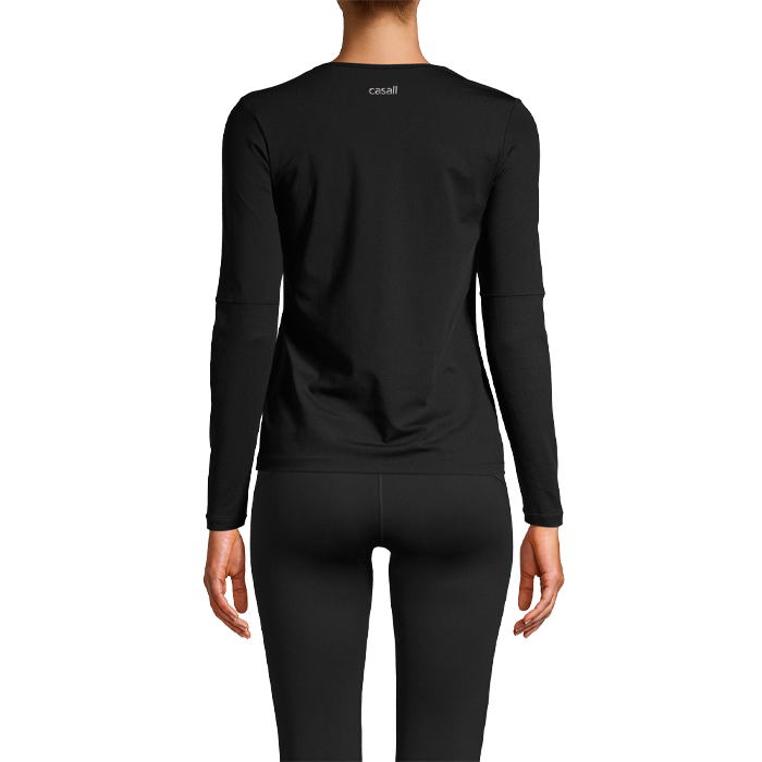 Essential Long Sleeve with Mesh Insert, Black