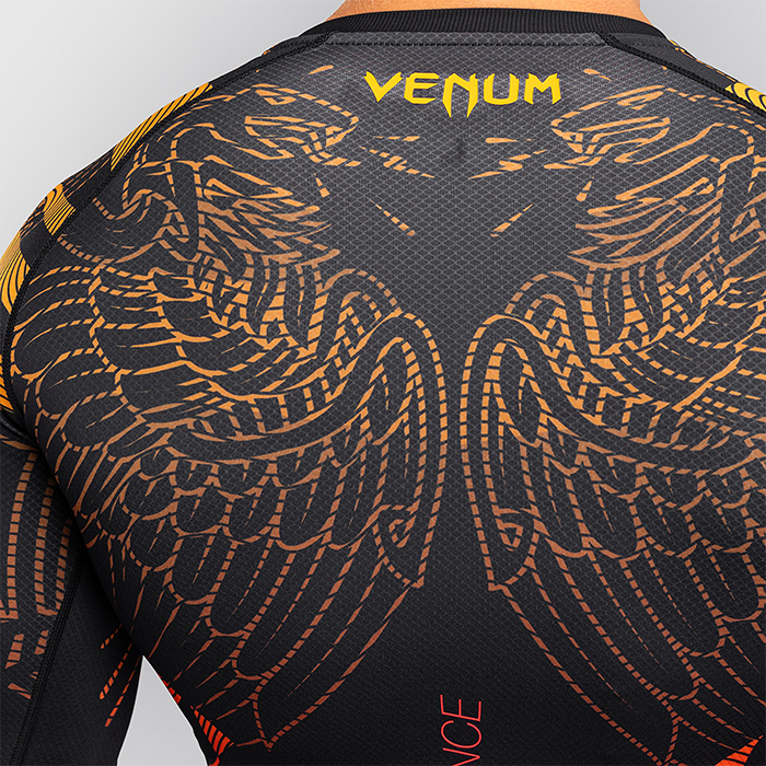 Venum Quetzal Fury Rashguard Sort R&oslash;d Orange