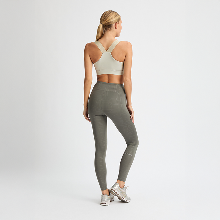 Logo Effect Emboss Tights Gr&oslash;n