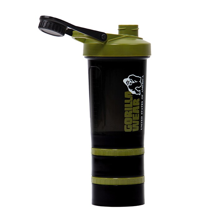 Shaker 2 Go Sort/Gr&oslash;n 500 ml + 130 ml x 2
