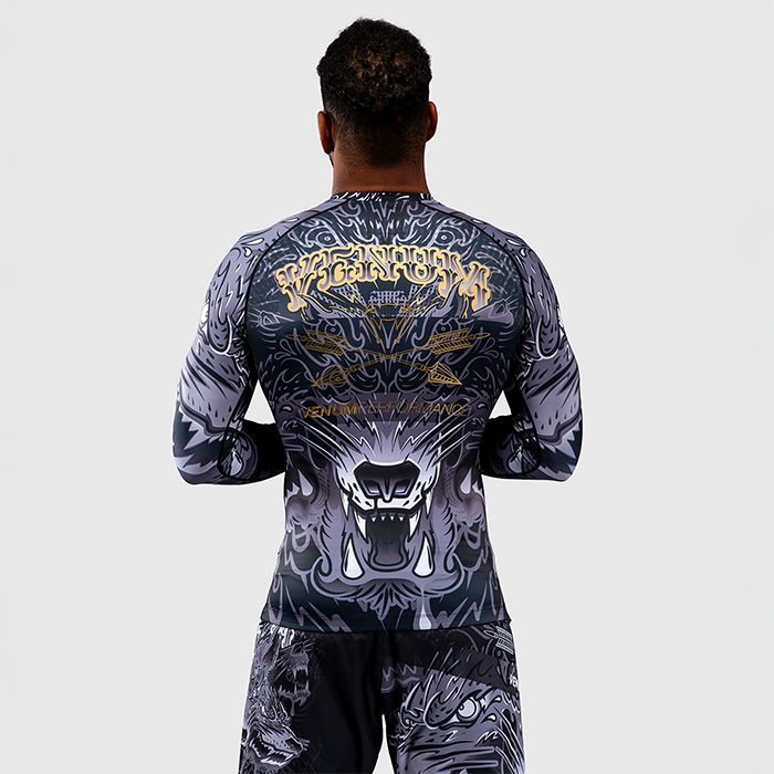 Venum Wolf Atak Rashguard Lang&aelig;rmet Sort Gr&aring;