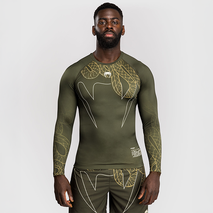 Serpenti Rashguard Lang&aelig;rmet Khaki Bronze Ivory