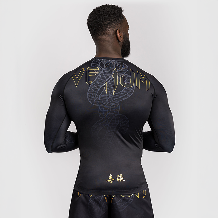 Serpenti Rashguard Lang&aelig;rmet Sort S&oslash;lv Guld