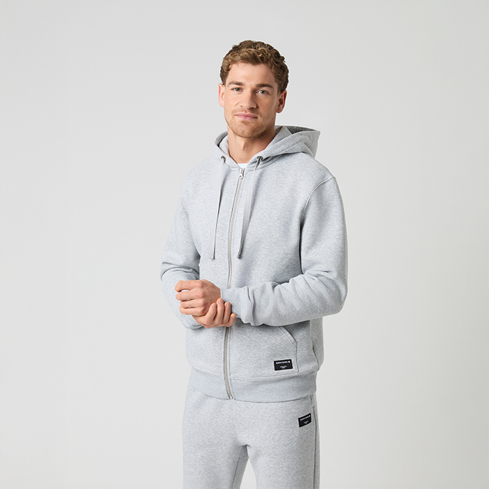 Centre Zip Hoodie Gr&aring;