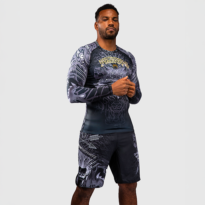Venum Wolf Atak Rashguard Lang&aelig;rmet Sort Gr&aring;