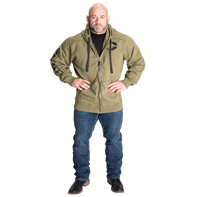 Pro Gym Hoodie Acid Wash Gr&oslash;n