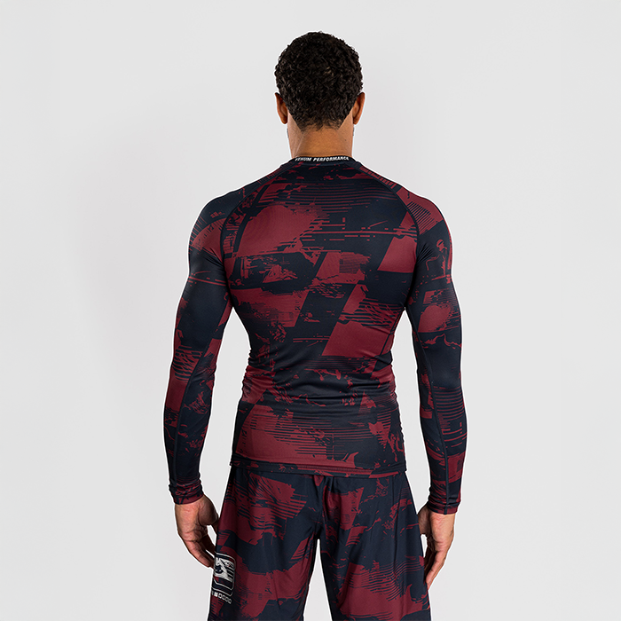 UFC Zenith by Venum Fight Week Rashguard Lang&aelig;rmet Bl&aring; R&oslash;d Gr&aring;