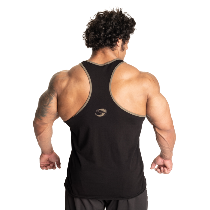 Vintage T-Back Tanktop Sort Gr&oslash;n