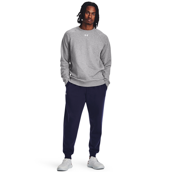 UA Rival Fleece Crew Castlerock Light Heather
