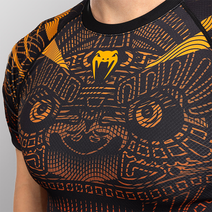 Venum Quetzal Fury Rashguard Sort R&oslash;d Orange
