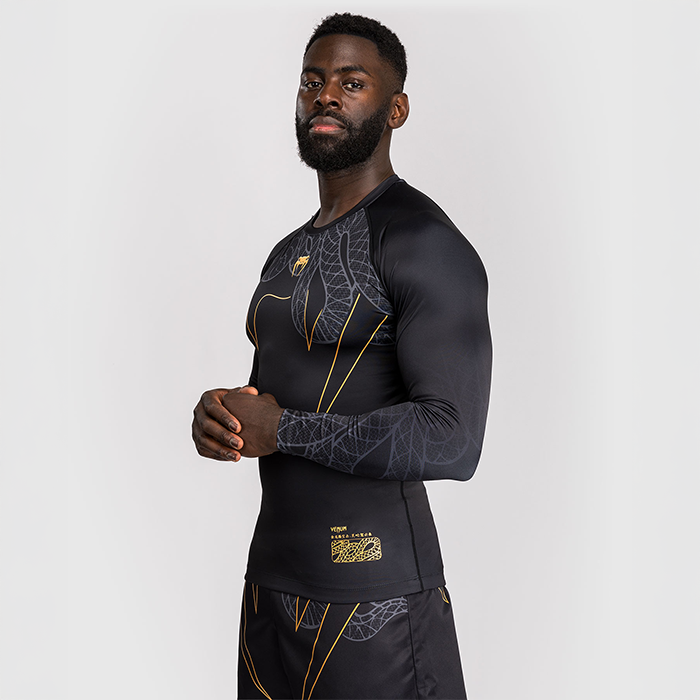 Serpenti Rashguard Lang&aelig;rmet Sort S&oslash;lv Guld