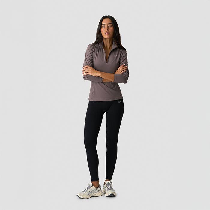 Everyday Lang&aelig;rmet Stribet 1/4 Zip Brun