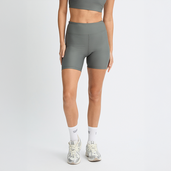Ribstrikkede Cykelshorts Gr&oslash;n