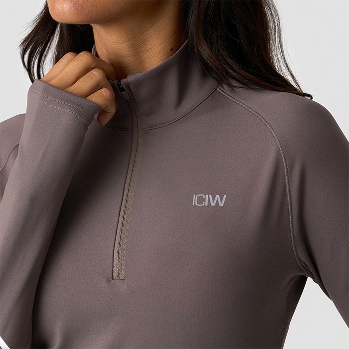 Everyday Lang&aelig;rmet Stribet 1/4 Zip Brun