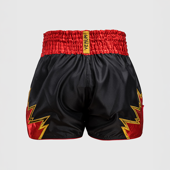 Inferno Muay Thai Shorts Sort Guld R&oslash;d
