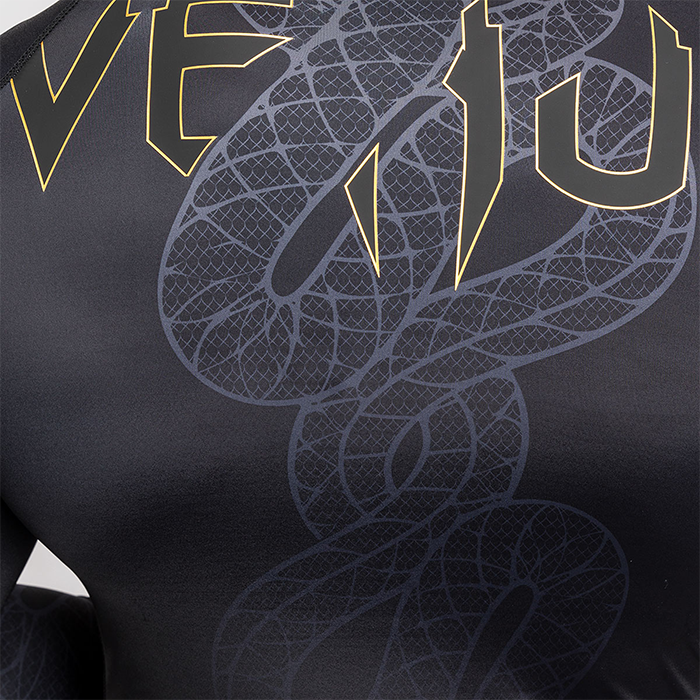 Serpenti Rashguard Lang&aelig;rmet Sort S&oslash;lv Guld