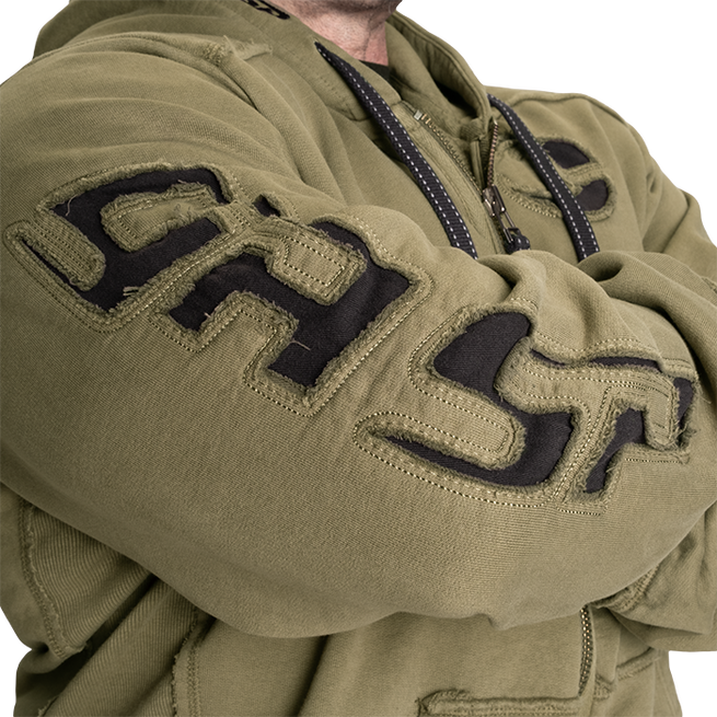 Pro Gym Hoodie Acid Wash Gr&oslash;n