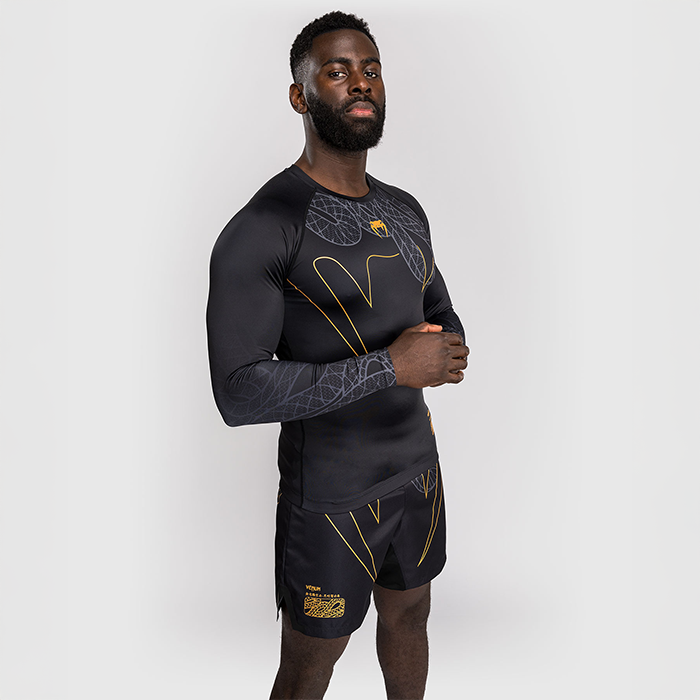 Serpenti Rashguard Lang&aelig;rmet Sort S&oslash;lv Guld
