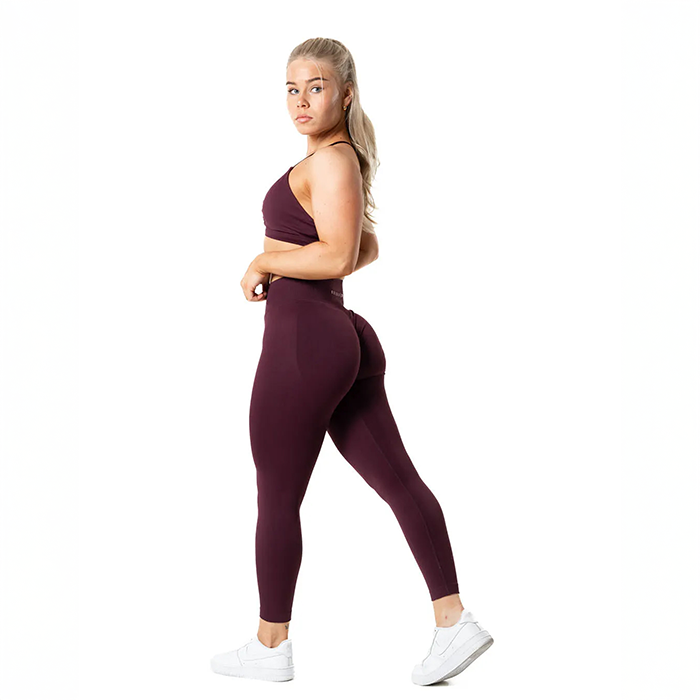 Aura Seamless Scrunch Tights R&oslash;d