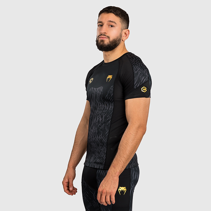 Venum X Chimaev Wild Borz Rashguard Kort&aelig;rmet Sort Gr&aring;