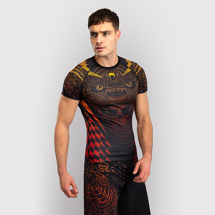 Venum Quetzal Fury Rashguard Sort R&oslash;d Orange