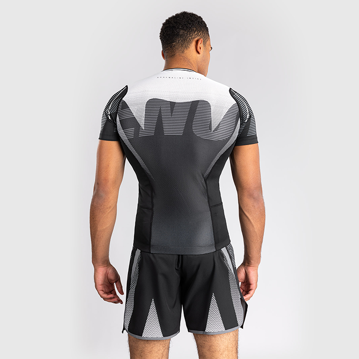 Venum Adrenaline Rashguard Kort&aelig;rmet Sort Gr&aring;