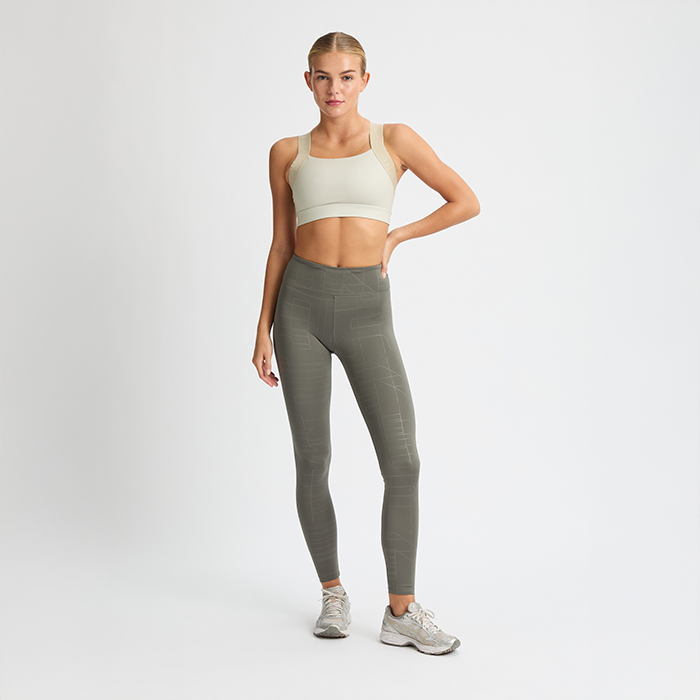 Logo Effect Emboss Tights Gr&oslash;n