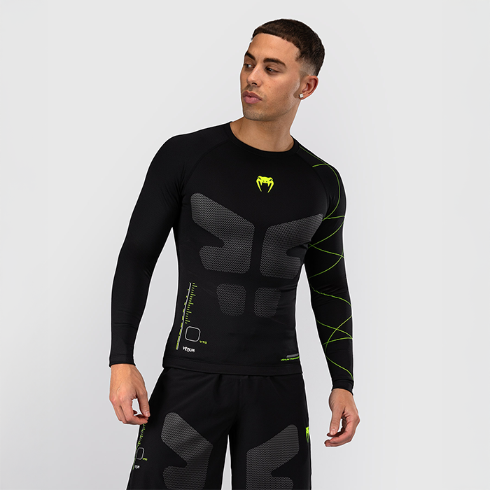 Training Camp 4.0 Rashguard Lang&aelig;rmet Sort Gr&oslash;n