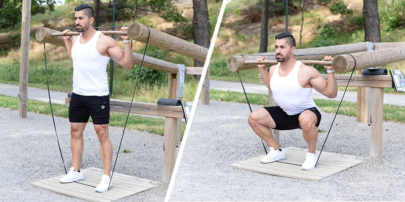 Addera belastning (knäböj)